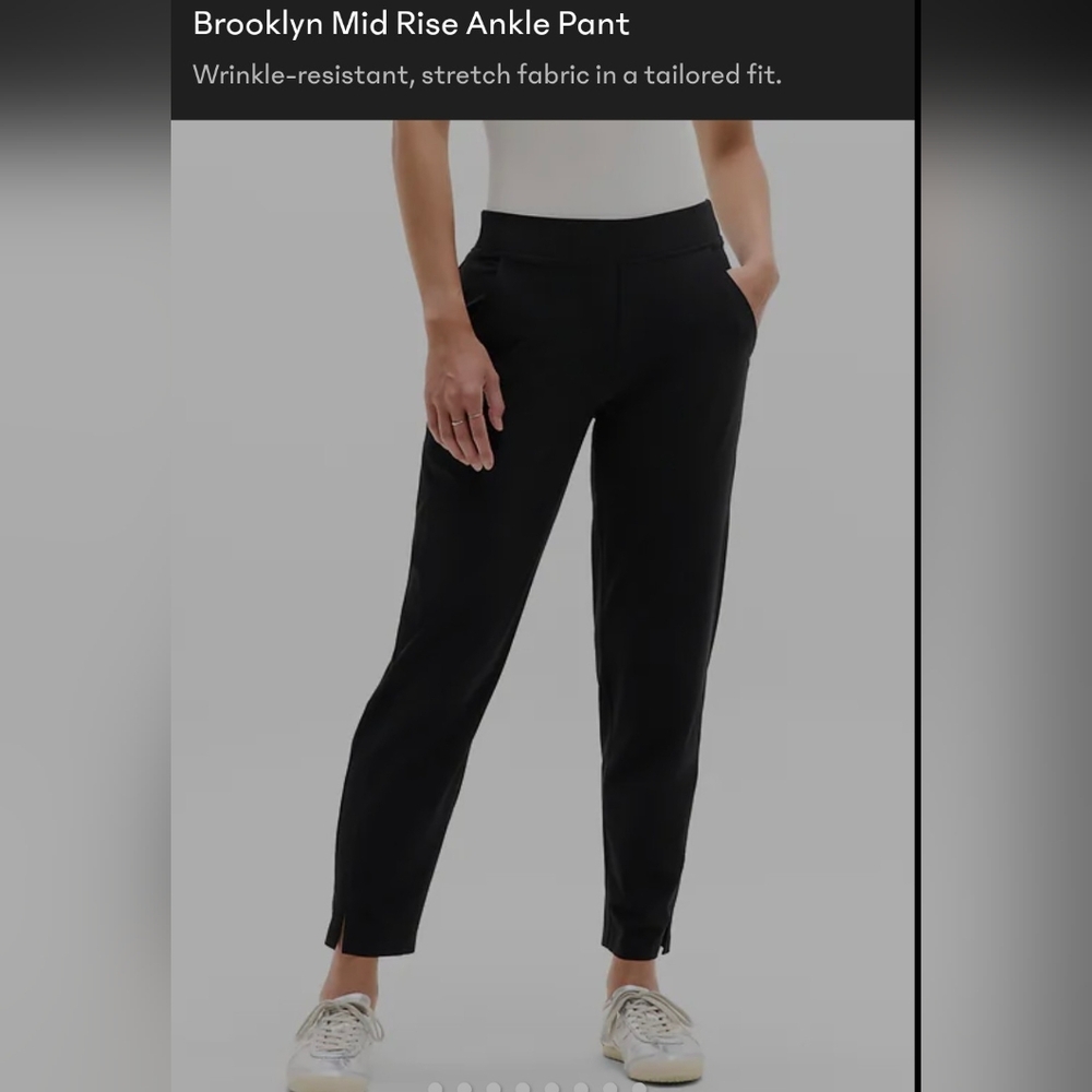 Athleta Brooklyn MidRise Ankle Pants Black Size 8